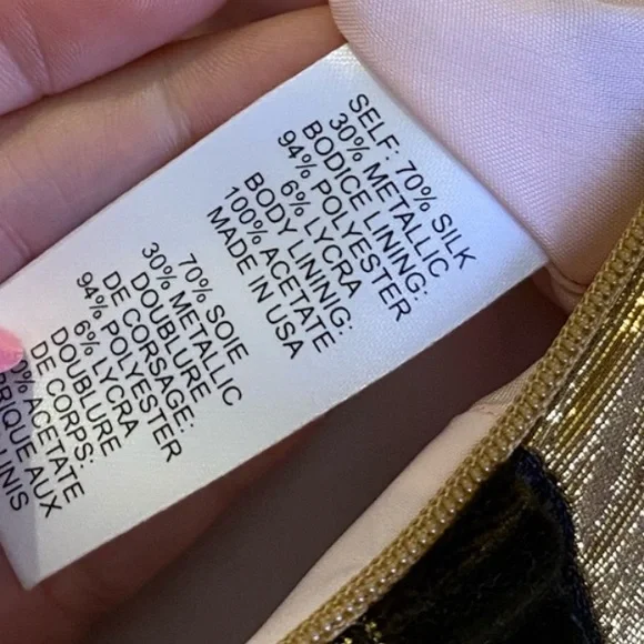 Nanette Lepore Gold Metallic Lace Bustier with Removable Straps Size 2 (XS/S) - Picture 3 of 6